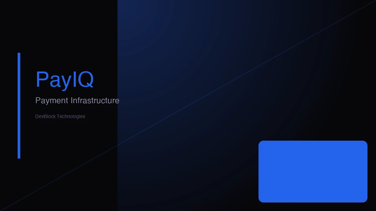 PayIQ: Payment Infrastructure That Just Works